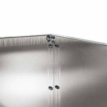 Raseneinfassung 6 pcs Silber 60 x 60 x 13 cm Edelstahl