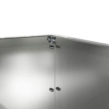 Raseneinfassung Silber 60 x 60 x 13 cm Verzinkter Stahl