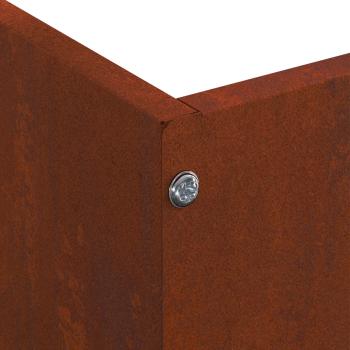 Raseneinfassung 6 pcs Rostig 60 x 60 x 13 cm Wetterfeststahl