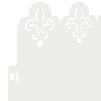 Rasenkanten 20 pcs Weiß 103 x 0,05 x 22 cm Stahl