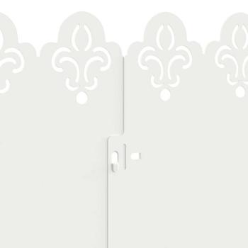 Rasenkanten 20 pcs Weiß 103 x 0,05 x 22 cm Stahl