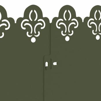 Rasenkanten 30 pcs Olive Grün 103 x 0,05 x 22 cm Stahl