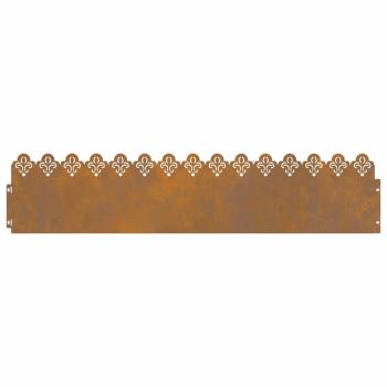 Rasenkanten 10 pcs Rostig 103 x 0,05 x 22 cm Wetterfeststahl