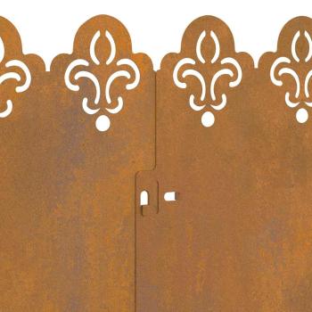 Rasenkanten 10 pcs Rostig 103 x 0,05 x 22 cm Wetterfeststahl