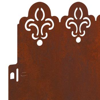 Rasenkanten 20 pcs Rostig 103 x 0,05 x 22 cm Wetterfeststahl