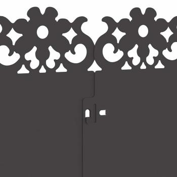 ARDEBO.de - Rasenkanten 10 pcs Schwarz 103 x 0,05 x 22 cm Stahl