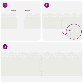 Rasenkanten 10 pcs Weiß 103 x 0,05 x 22 cm Stahl