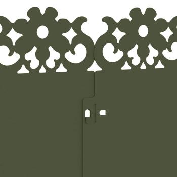 Rasenkanten 10 pcs Olive Grün 103 x 0,05 x 22 cm Stahl