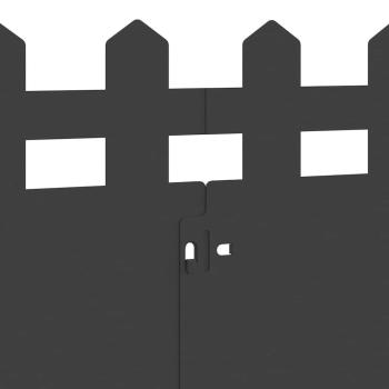 Rasenkanten 20 pcs Schwarz 103 x 0,05 x 22 cm Stahl