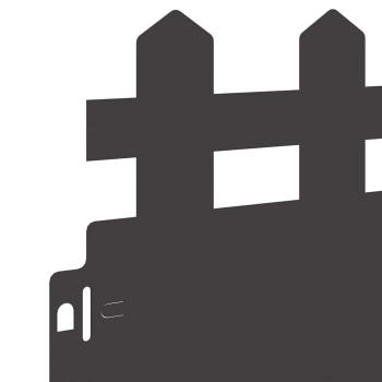 Rasenkanten 30 pcs Schwarz 103 x 0,05 x 22 cm Stahl