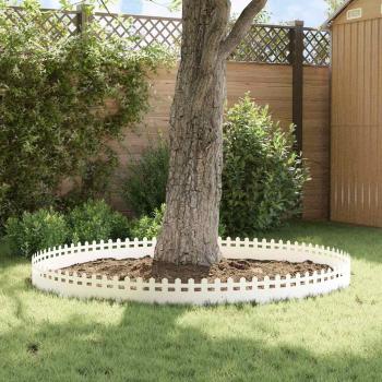 Rasenkanten 10 pcs Weiß 103 x 0,05 x 22 cm Stahl