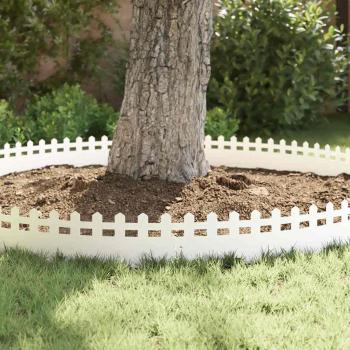 Rasenkanten 10 pcs Weiß 103 x 0,05 x 22 cm Stahl