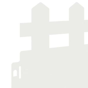 Rasenkanten 20 pcs Weiß 103 x 0,05 x 22 cm Stahl