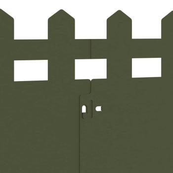 Rasenkanten 20 pcs Olive Grün 103 x 0,05 x 22 cm Stahl