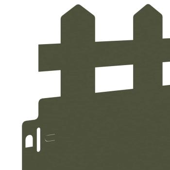 Rasenkanten 30 pcs Olive Grün 103 x 0,05 x 22 cm Stahl