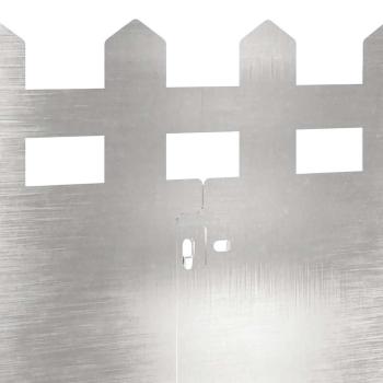 Rasenkanten 10 pcs Silber 103 x 0,05 x 22 cm Edelstahl