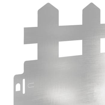 Rasenkanten 20 pcs Silber 103 x 0,05 x 22 cm Edelstahl