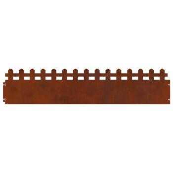 Rasenkanten 30 pcs Rostig 103 x 0,05 x 22 cm Wetterfeststahl
