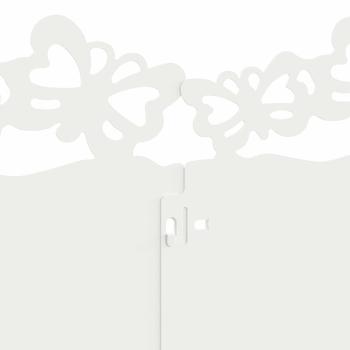 Rasenkanten 10 pcs Weiß 103 x 0,05 x 22 cm Stahl