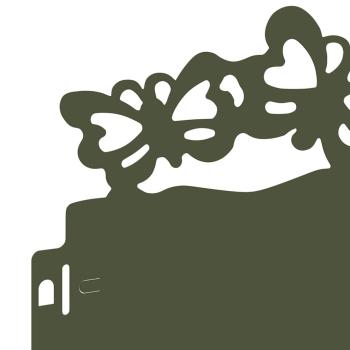 Rasenkanten 10 pcs Olive Grün 103 x 0,05 x 22 cm Stahl