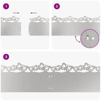 Rasenkanten 30 pcs Silber 103 x 0,05 x 22 cm Edelstahl