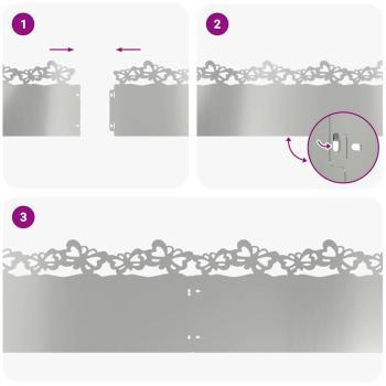 Rasenkanten 10 pcs Silber 103 x 0,05 x 22 cm Verzinkter Stahl