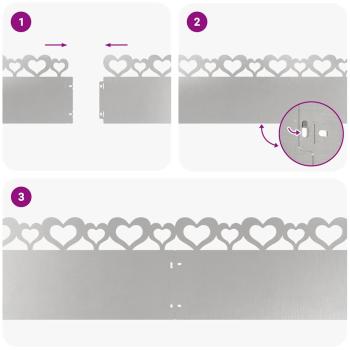Rasenkanten 20 pcs Silber 103 x 0,05 x 22 cm Edelstahl