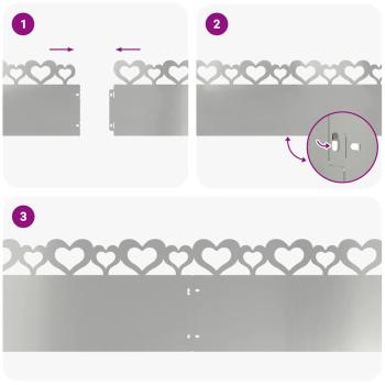 Rasenkanten 20 pcs Silber 103 x 0,05 x 22 cm Verzinkter Stahl