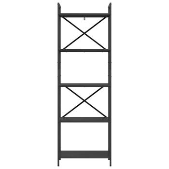 Bücherregal Schwarz Eichen-Optik 56 x 34 x 171 cm Holzwerkstoff