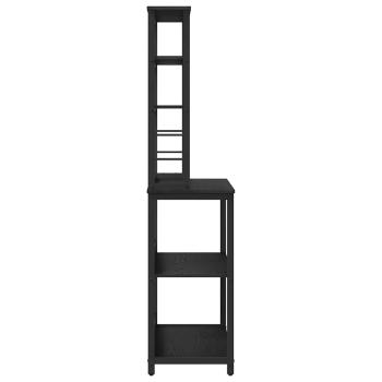 Küchenregal Schwarz Eichen-Optik 80 x 40 x 168 cm Holzwerkstoff