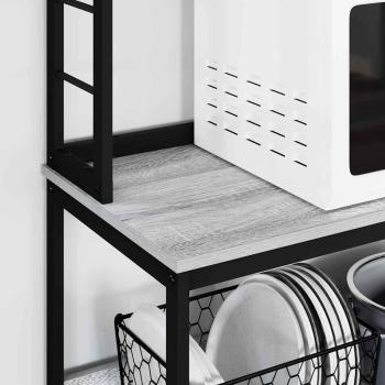 Küchenregal Graues Sonoma 80 x 40 x 168 cm Holzwerkstoff