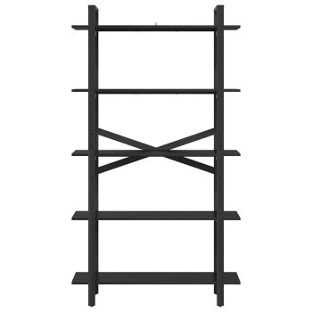 Bücherregal Schwarz Eichen-Optik 100 x 33,5 x 178 cm