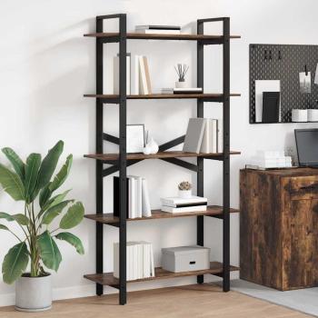 ARDEBO.de - Bücherregal 5 Ebenen 100 x 33,5 x 178 cm Holzwerkstoff