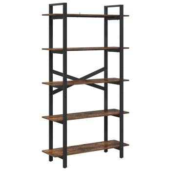 Bücherregal 5 Ebenen 100 x 33,5 x 178 cm Holzwerkstoff