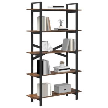 Bücherregal 5 Ebenen 100 x 33,5 x 178 cm Holzwerkstoff