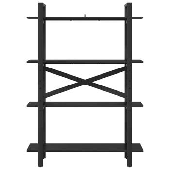 Bücherregal Schwarz Eichen-Optik 100 x 33,5 x 140 cm