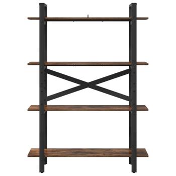 ARDEBO.de - Bücherregal Geräucherte Eiche 100 x 33,5 x 140 cm Holzwerkstoff