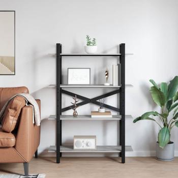 ARDEBO.de - Bücherregal Graues Sonoma 100 x 33,5 x 140 cm Holzwerkstoff