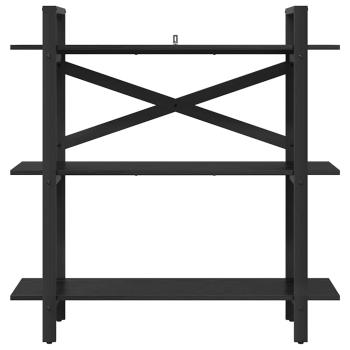 Bücherregal Schwarz Eichen-Optik 100 x 33,5 x 102 cm