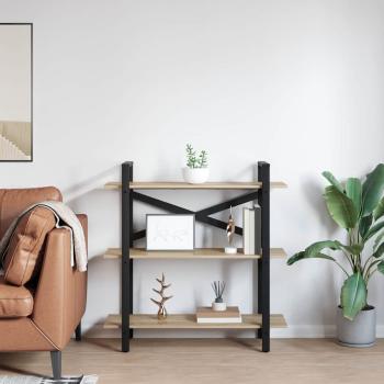 Bücherregal 3 Ebenen 100 x 33,5 x 102 cm Holzwerkstoff