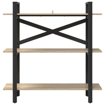 Bücherregal 3 Ebenen 100 x 33,5 x 102 cm Holzwerkstoff