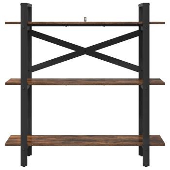 ARDEBO.de - Bücherregal Geräucherte Eiche 100 x 33,5 x 102 cm Holzwerkstoff