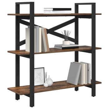 Bücherregal 3 Ebenen 100 x 33,5 x 102 cm Holzwerkstoff