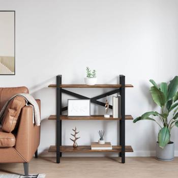 Bücherregal 3 Ebenen 100 x 33,5 x 102 cm Holzwerkstoff