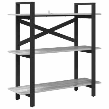 Bücherregal 3 Ebenen 100 x 33,5 x 102 cm Holzwerkstoff