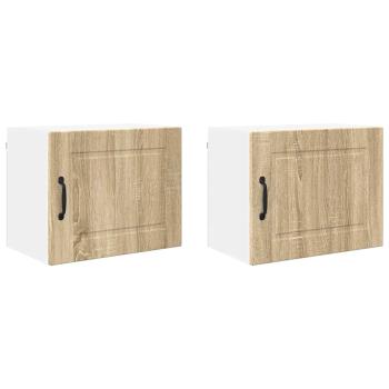 Küchenwandschrank mit Regal 2 pcs Sonoma-Eiche 50 x 31 x 40 cm