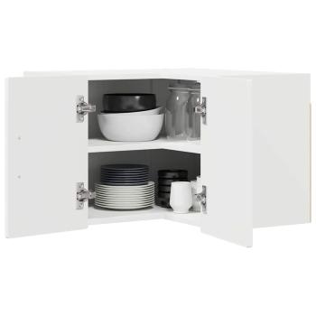 Küchenwandschrank mit Regal Weiß 57 x 57 x 40 cm Holzwerkstoff