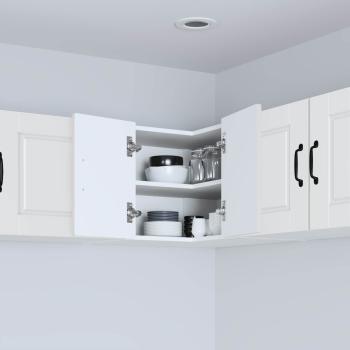 Küchenwandschrank mit Regal Weiß 57 x 57 x 40 cm Holzwerkstoff