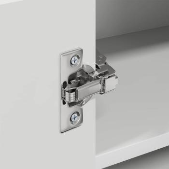 Küchenwandschrank mit Regal Weiß 57 x 57 x 40 cm Holzwerkstoff