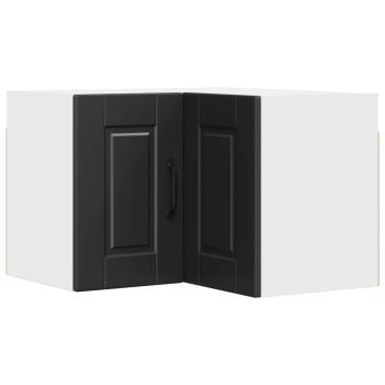 Wand-Eckschrank PORTO Schwarz 57 x 57 x 40 cm Holzwerkstoff